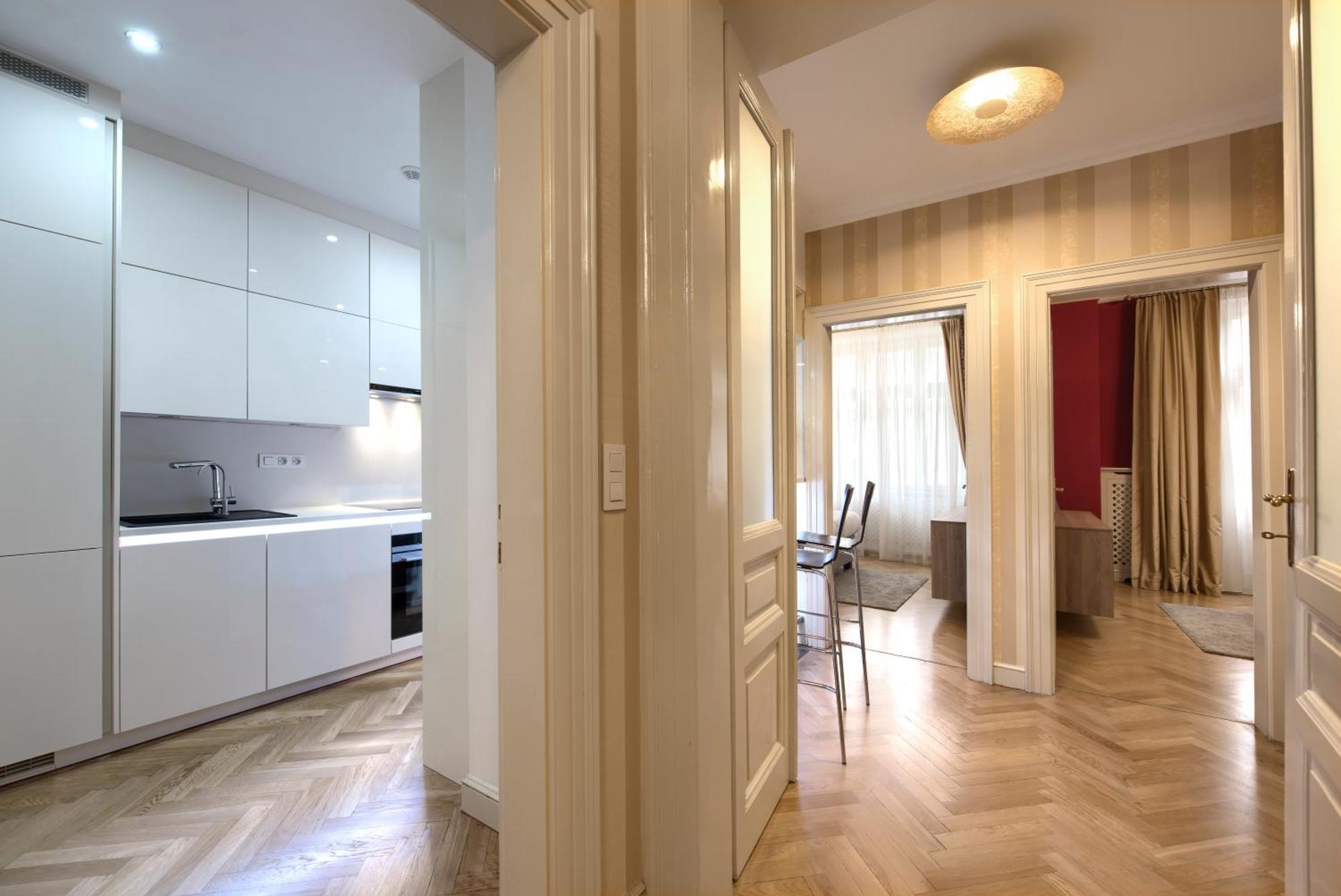 Milosrdnych Apartments Prag Zimmer foto